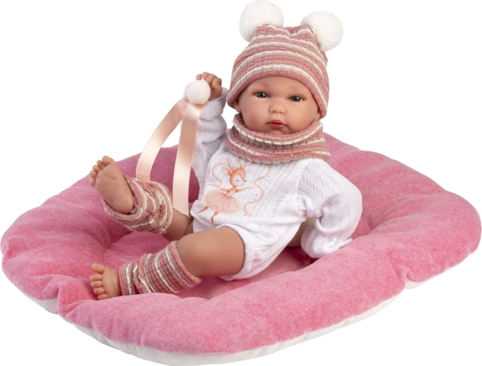 Llorens nouveau-né petite fille – poupée bébé réaliste 35 cm, corps entièrement en vinyle compatible avec l’eau