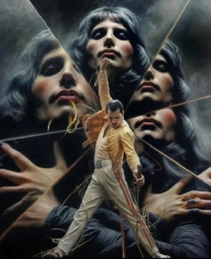 Peinture par numéros Freddie Mercury 40 × 50 cm