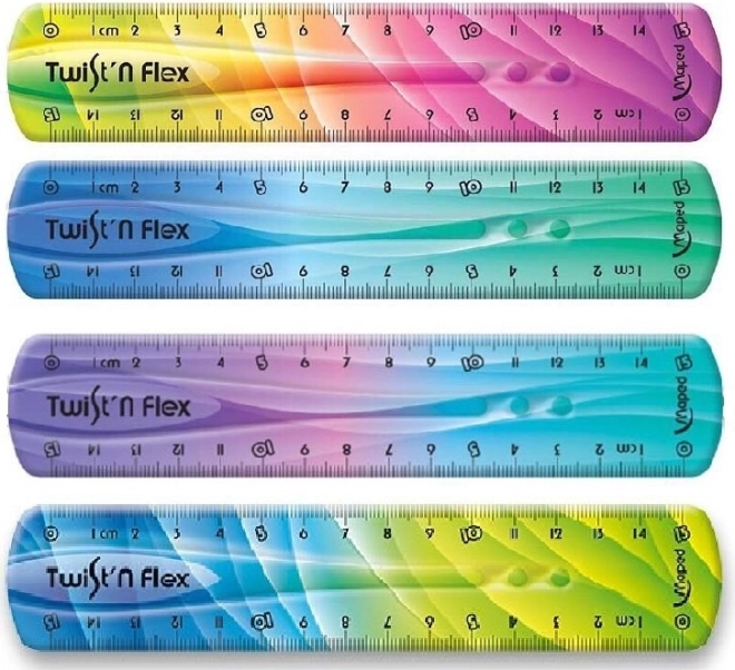 Règle Maped Twist'n Flex arc-en-ciel 15 cm