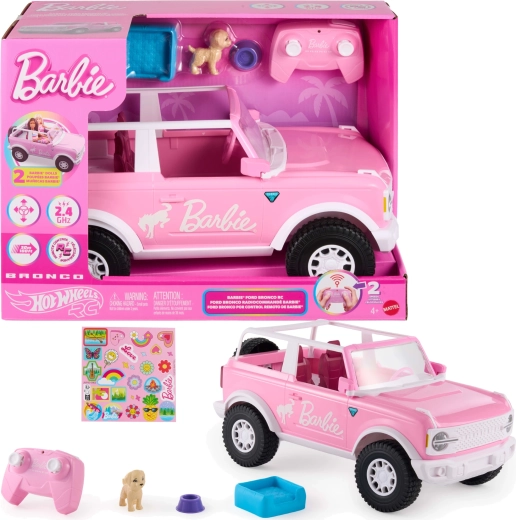 Barbie Hot Wheels Ford Bronco RC rose télécommandé