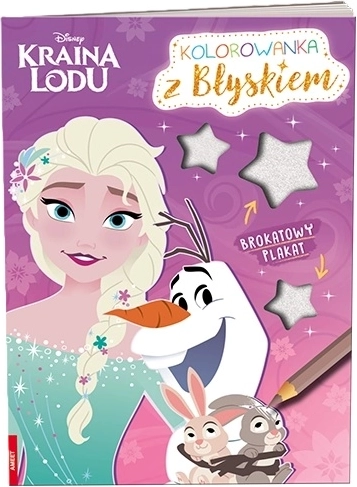 Disney La Reine des neiges – livre de coloriage avec poster scintillant
