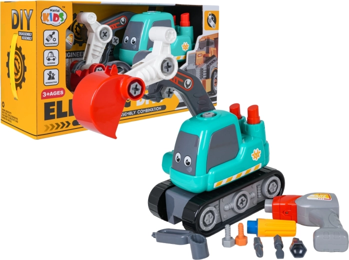 Pelle mécanique démontable pour enfants avec accessoires - 1 pièce