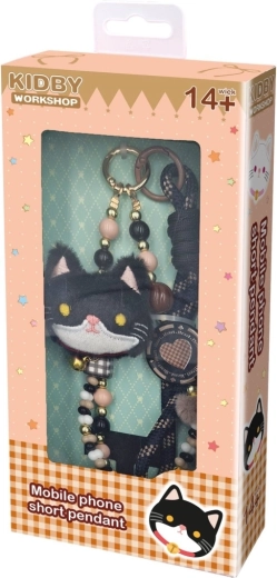 Pendentif pour téléphone Toys Inn, chat noir