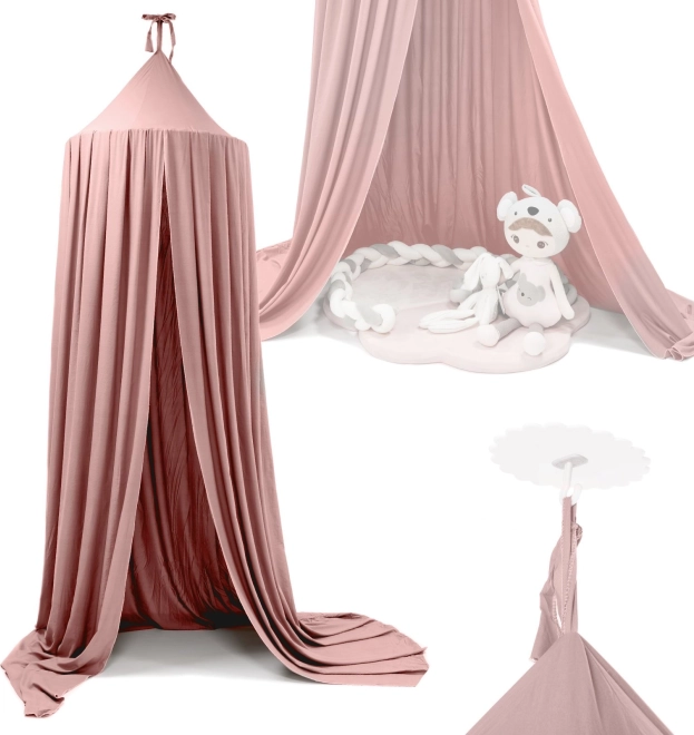 Baldaquin suspendu rose tipi pour chambre d’enfant