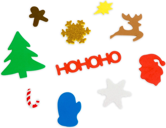 Set d’autocollants créatifs de Noël en mousse, 50 pièces