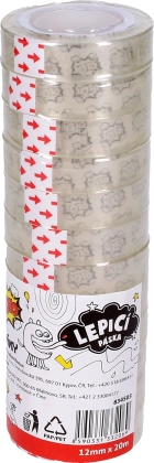 Ruban adhésif transparent 12 mm x 20 m, 12 unités