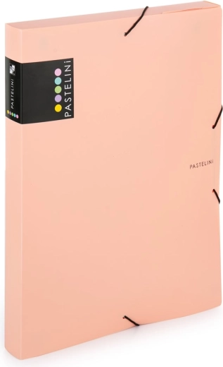 Boîte avec élastique A4 Pastelini abricot