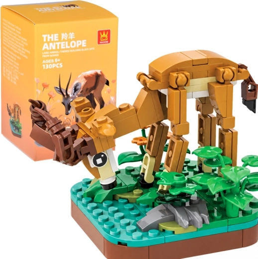 Kit de construction technique animaux sauvages, antilope, 130 pièces