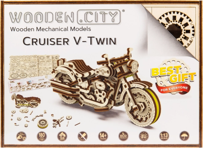 WOODEN CITY puzzle 3D Moto Cruiser V-Twin 168 pièces