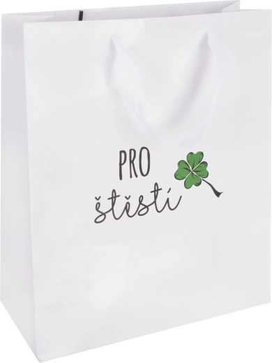 Sac cadeau en papier « Pour porter bonheur » 26 × 10 × 32 cm