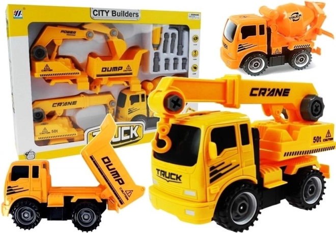 Ensemble de véhicules de chantier démontables