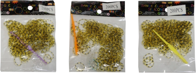 Set d’élastiques motif léopard – 200 pcs