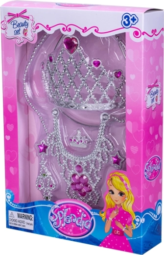 Coffret beauté pour enfants avec couronne et bijoux
