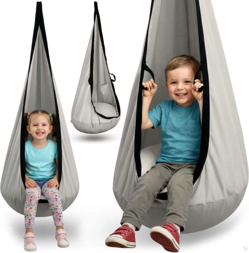 Neo-Sport balançoire suspendue pour enfants type cocon grise - 1 pièce