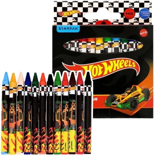 Crayons de cire Hot Wheels Black, 12 couleurs