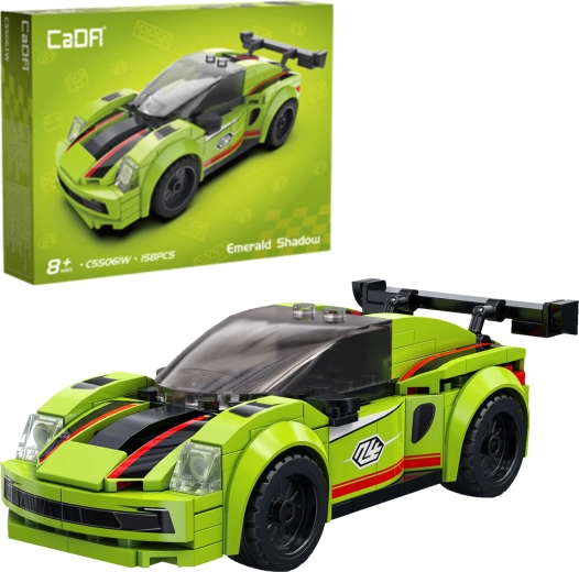 Jeu de construction CaDA voiture de course Emerald Shadow, 158 pièces