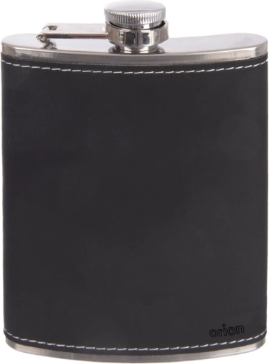 Flasque de poche en acier inoxydable avec étui en similicuir 0,236 l