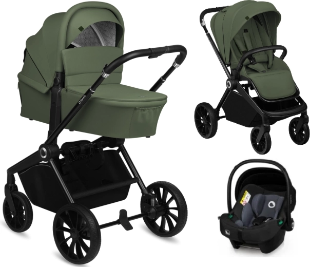 Lionelo poussette combinée Mika Plus 3-en-1 Green Olive