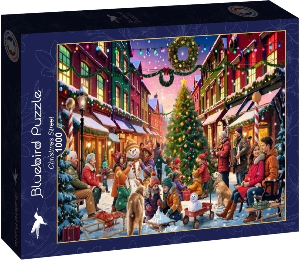 Puzzle Bluebird Rue de Noël 1000 pièces