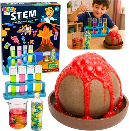 Kit éducatif Petit chimiste – 14 expériences dont un volcan