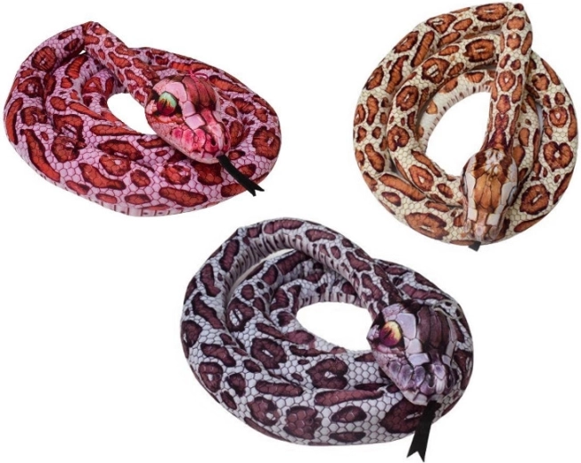 Serpent en peluche multicolore 2,8 m