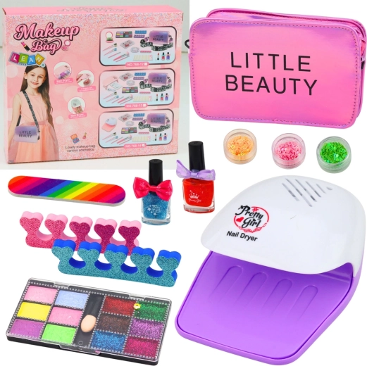 Set de beauté pour enfants pour manucure et maquillage avec sac à main, 20 pièces
