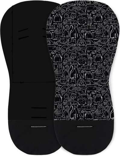 Petite&Mars insert de poussette Foamy black cats