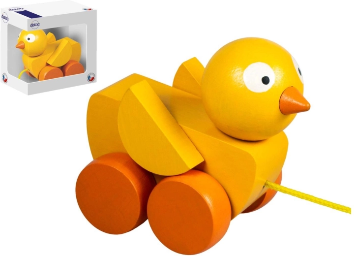 Poussin à tirer en bois