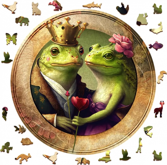 Puzzle en bois Amour et grenouilles 505 pièces