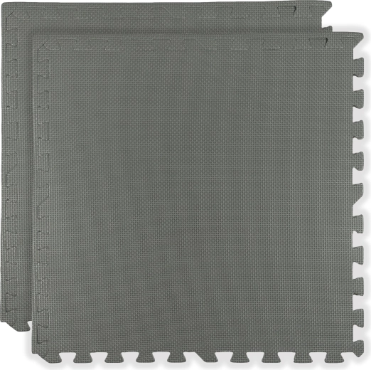 tapis en mousse souple HUMBI 120 × 60 cm, grands puzzles imperméables, gris foncé, 2 pcs