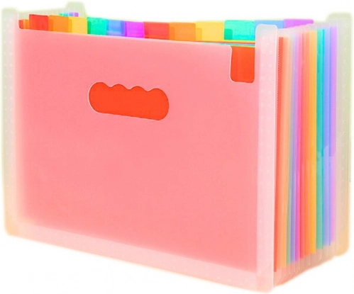 Organisateur pour documents avec onglets colorés et pochettes format A4