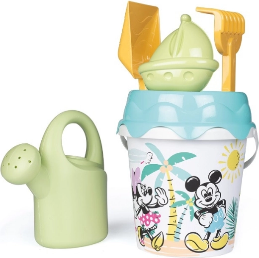 Smoby Green seau MICKEY MOUSE et MINNIE avec accessoires pour le sable et arrosoir en bioplastique