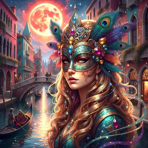 Bluebird puzzle carré Carnaval de Venise – 1000 pièces
