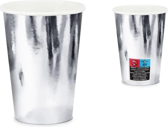 Gobelets de fête jetables argentés 220 ml