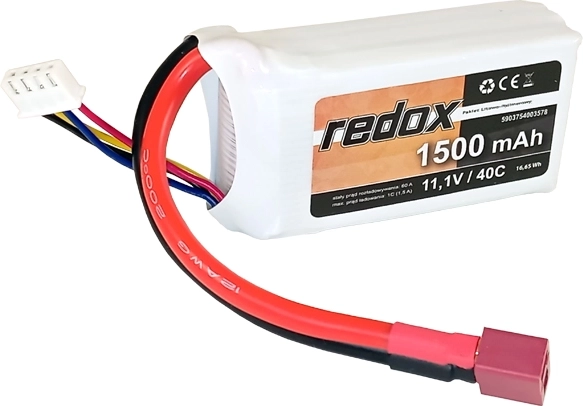 Accumulateur LiPo Redox 1500 mAh 11,1 V 40C