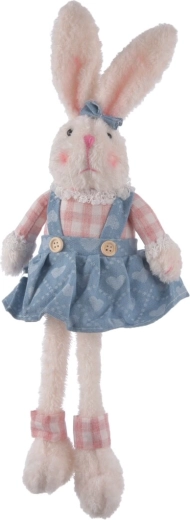 Lapin en peluche avec jupe, assis, 51 cm