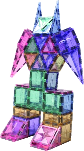 Cleverclixx jeu de construction magnétique Creative Pack Pastel (125 pièces)