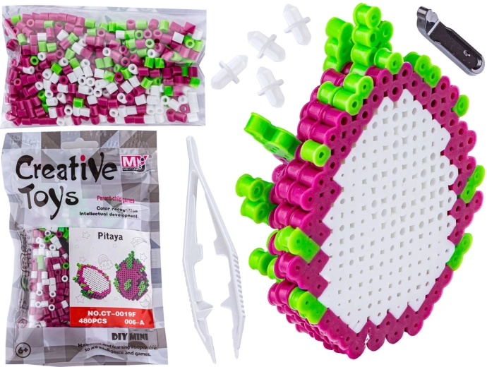 Perles à repasser 3D – pitaya (fruit du dragon)