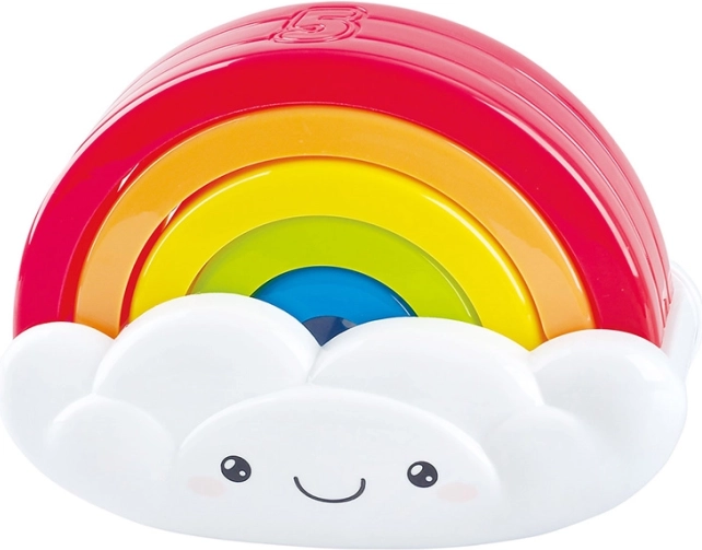 puzzle arc-en-ciel avec petit nuage souriant