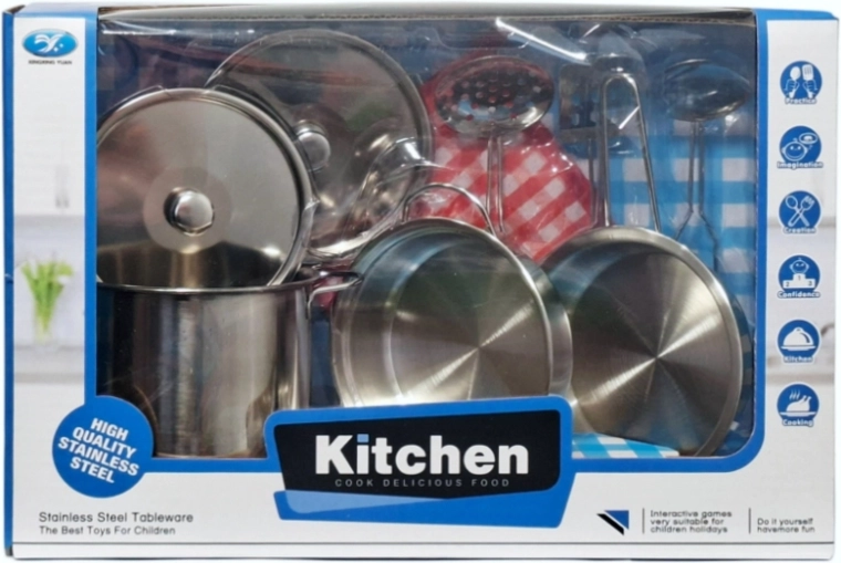 Set de cuisine en métal pour enfants
