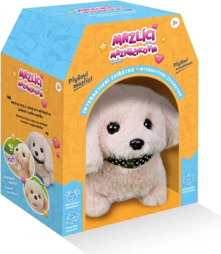 Chiot en peluche interactif Alík – beige (MAZLÍCI)