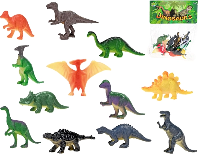 Set de dinosaures en plastique, 12 pièces (4–8 cm)