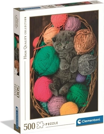 Puzzle Clementoni haute qualité 500 pièces – chaton tout duveteux