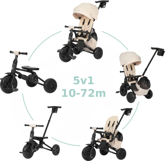 Tricycle Qplay Nova Max 5-en-1 beige