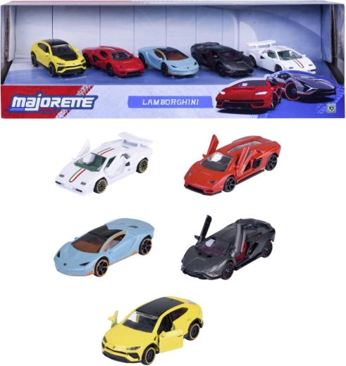 Coffret cadeau de voitures de sport Lamborghini Majorette - 5 pièces