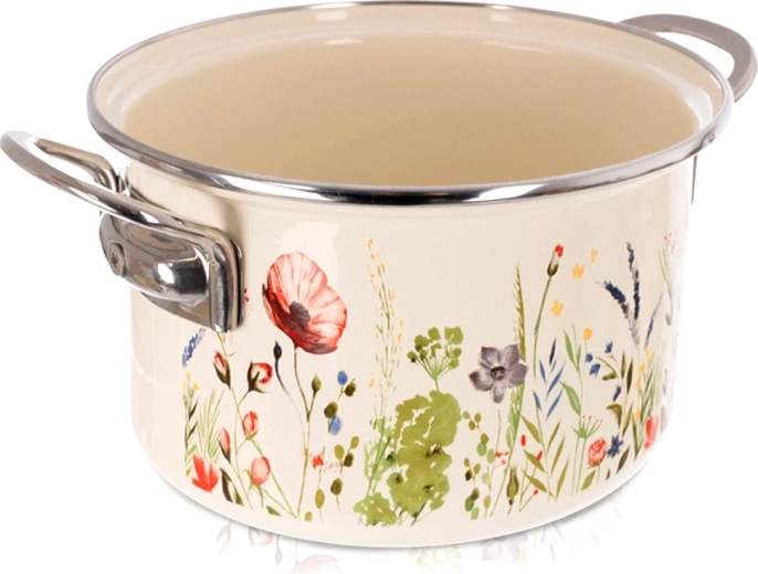 Casserole émaillée crème Maki 22 cm, 4 l