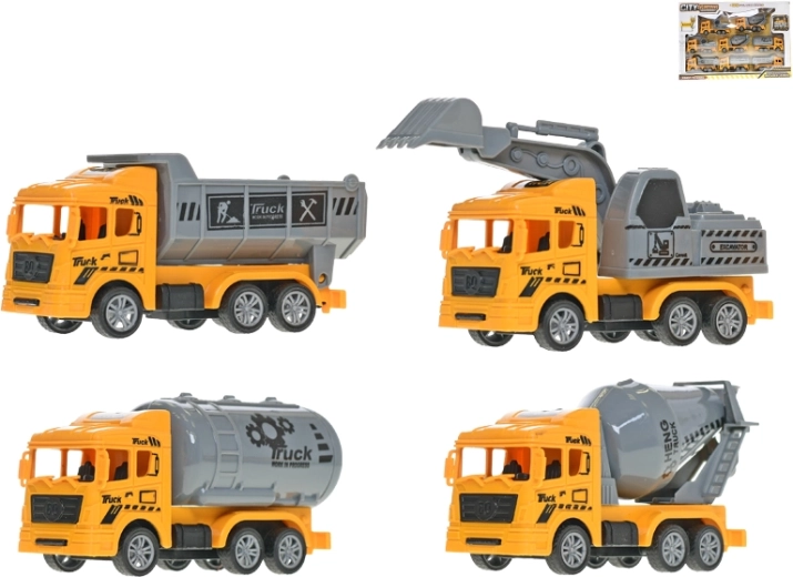 Ensemble de véhicules de chantier à rétrofriction 11 cm, 8 pcs
