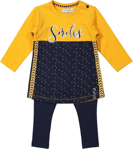 Ensemble Dirkje robe et legging pour filles jaune
