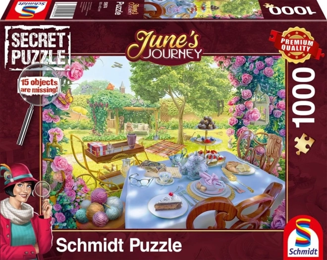 Schmidt Secret Puzzle June's Journey : Thé au jardin 1000 pièces