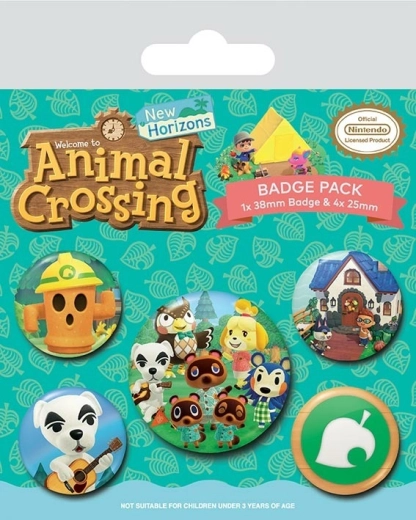 Set de badges Animal Crossing – 5 pièces